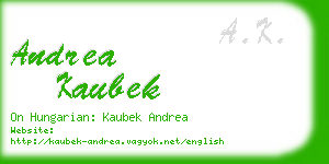 andrea kaubek business card